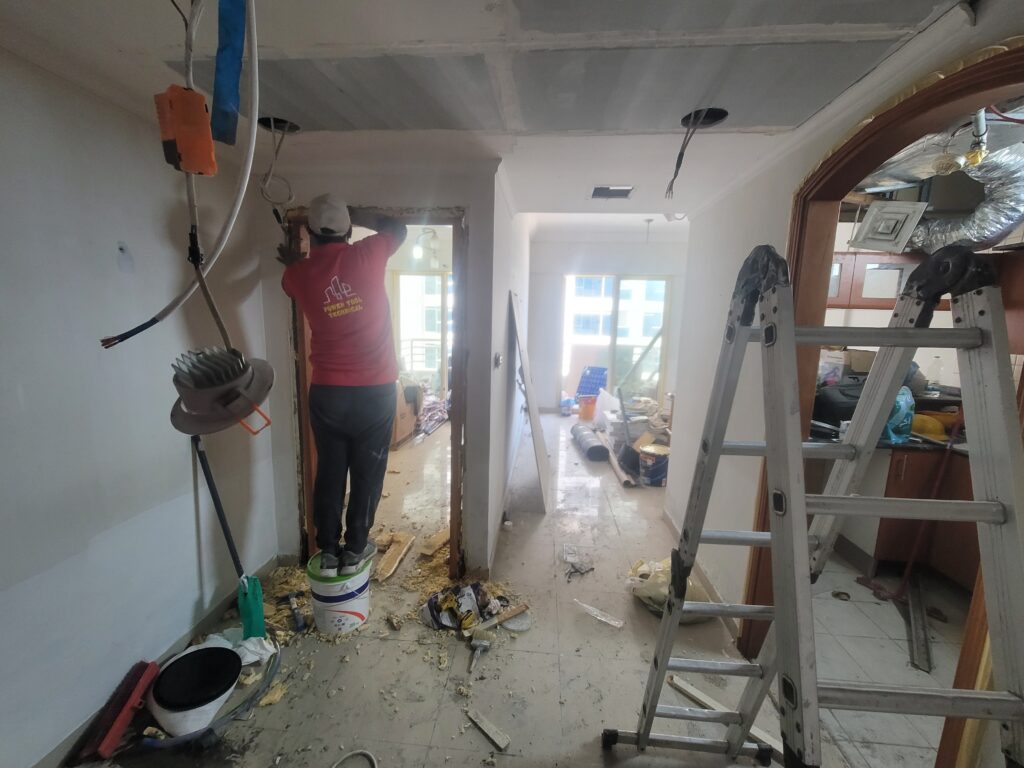 Villa renovation fit-out repair change paint ceiling electric plumbing