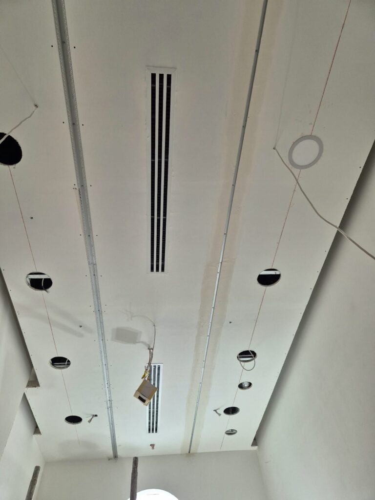 Gypsum Ceilinng with HVAC Air Conditioner Duct Dubai